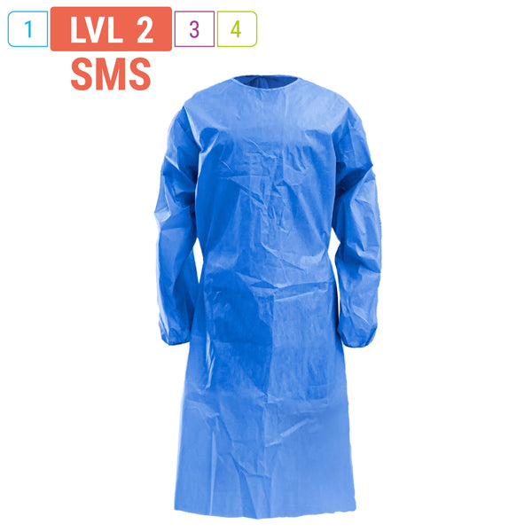 SG200 Cobalt™ AAMI Level 2 Isolation Gown SMS 35gsm