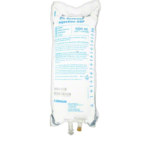 B. Braun L5100 5% Dextrose Injection USP, 1000 mL