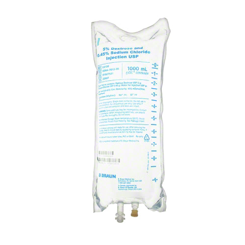 B. Braun L6120 5% Dextrose and 0.45% Sodium Chloride Injection USP, 1000 mL