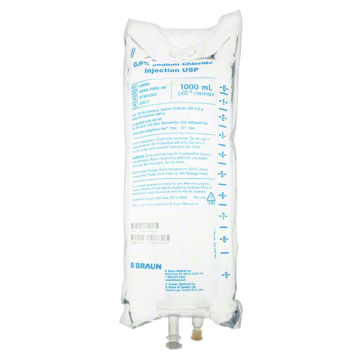 B. Braun L8000 0.9% Sodium Chloride Injection USP, 1000 mL