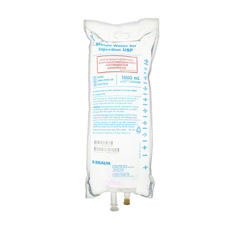 B. Braun L8500 Sterile Water for Injection USP, 1000 mL