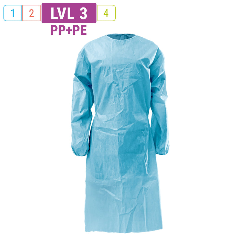 PG300 Cobalt™ AAMI Level 3 Isolation Gown PE+PP 45gsm